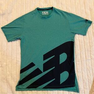 New Balance Men's Teal and Black Shirt